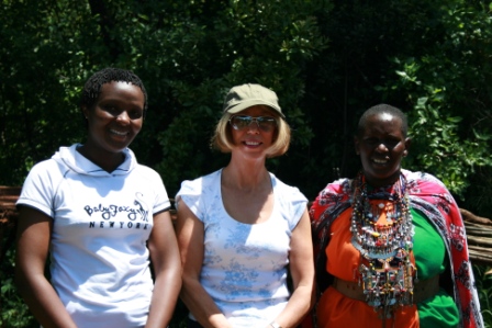 Sarah Kaare, Jan and Ruth Masai at Masai Mara Sopa Lodge, Kenya