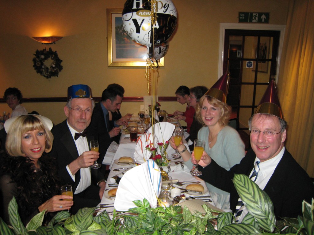 Jan and Pete Barker, Pam and John Delbridge at Park Hotel, Barnstaple, New Year's Eve