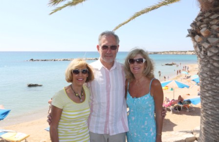 Jan Barker, Pete Barker, Pat Vaughan_Coral Bay, Cyprus