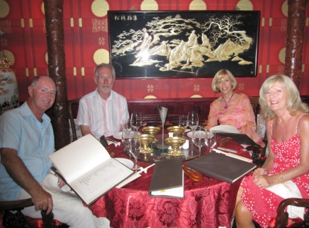 Mike Vaughan, Pete Barker, Jan Barker and Pat Vaughan_Chloe's Restuarant, Pafos, Cyprus