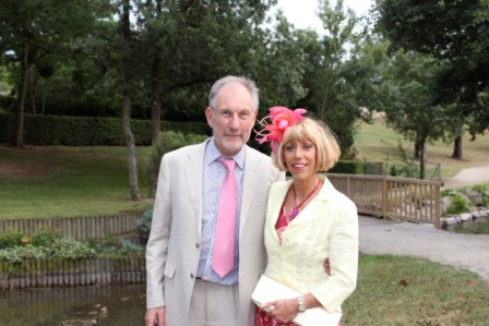 Pete and Jan Barker at Amelie Guillouet and Cedric Supiot's wedding reception in Landrau, France