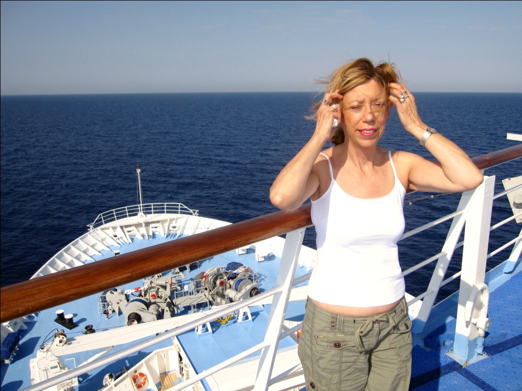 Jan Barker at Sea ~ Ship sailing Aqaba, Jordan to Sokhna, Egypt