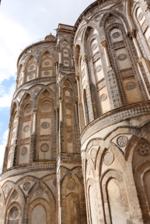 Exterior of the Apse, Monreale Cathedral, Palermo. Sicily, Italy