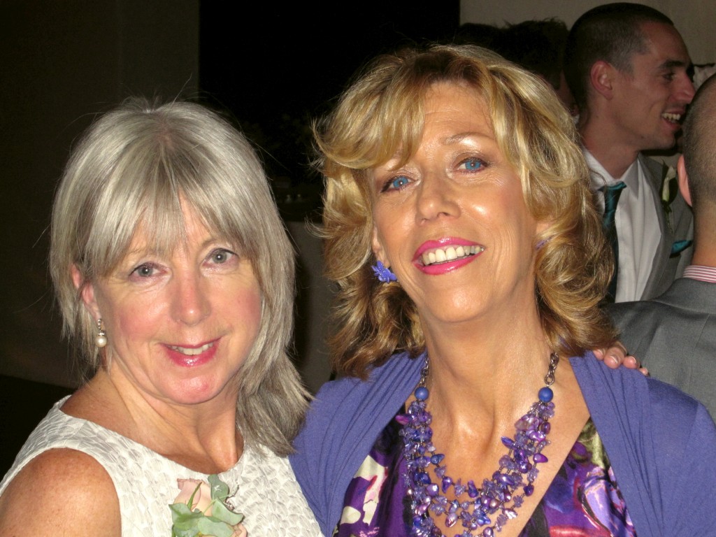 Jan Barker with Alison Bryant at Wedding of Christine Davis and Duncan Bryant, Sutton Barton, Cullompton