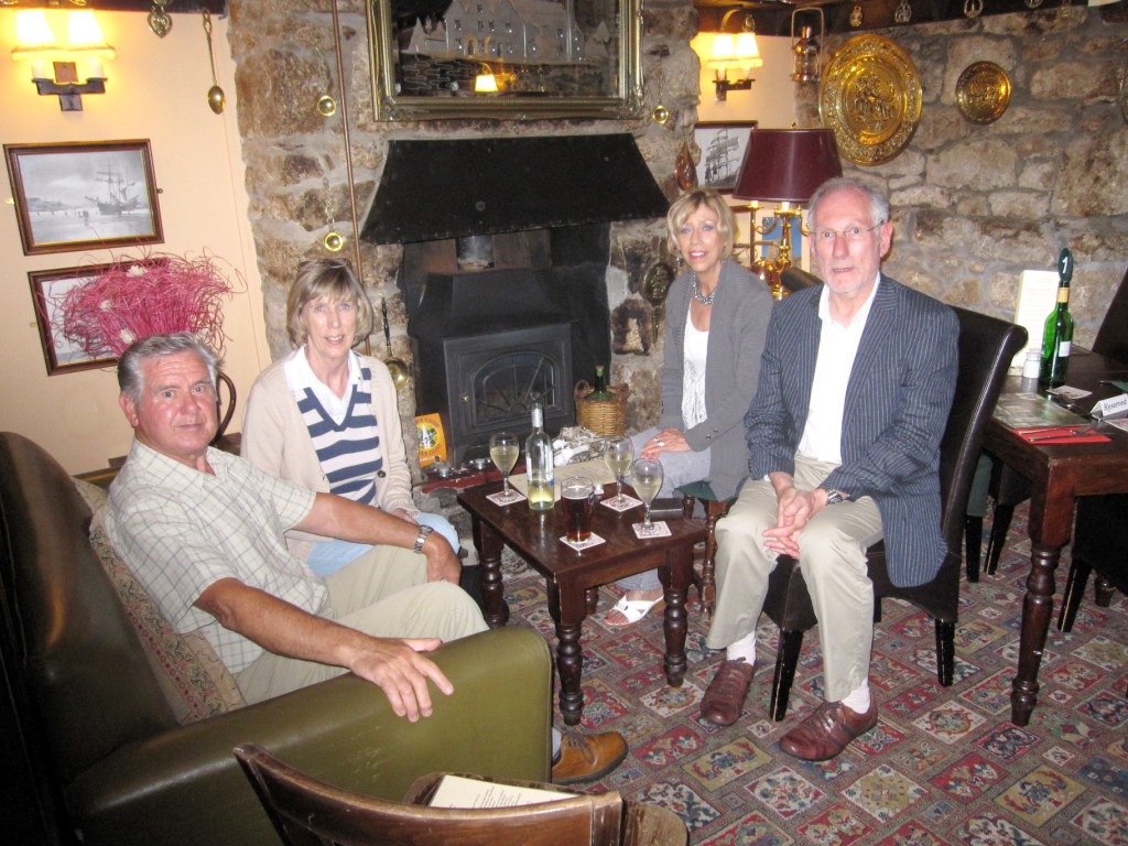 Ted and Pat Long, Peter and Jan Barker at Treleigh Inn, Cornwall