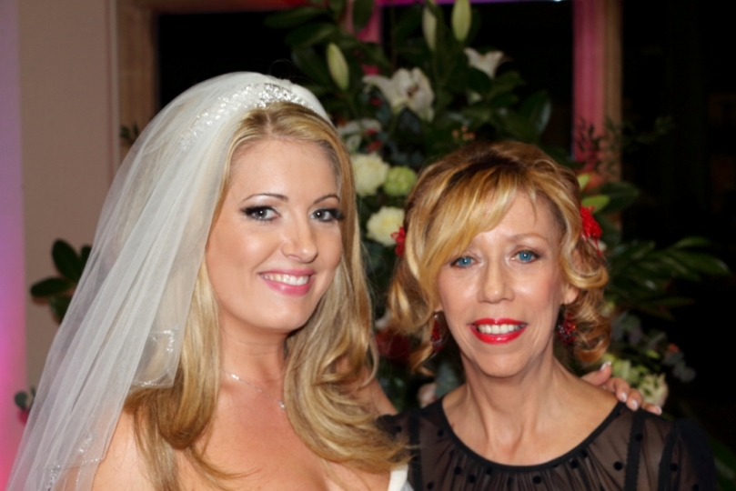 Gemma Vaughan and Jeanette Barker at Gemma's Wedding to Toby Garner at Bedford School