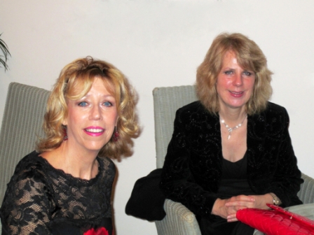 Jan Barker and Pam Delbridge at Carbis Bay Hotel, St. Ives, Cornwall