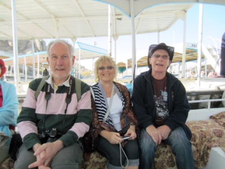 Pete Barker, Hazel Golsby, Pete Golsby on Ferry to Agilika Island, Egypt