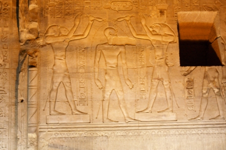 Thoth and Horus Purify Ptolemy XIII - Temple of Kom Ombo, Egypt