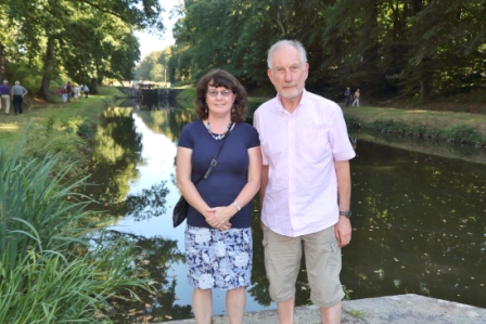 Harriet and Peter at Walk of the Eleven Locks, Hede, Brittany, France