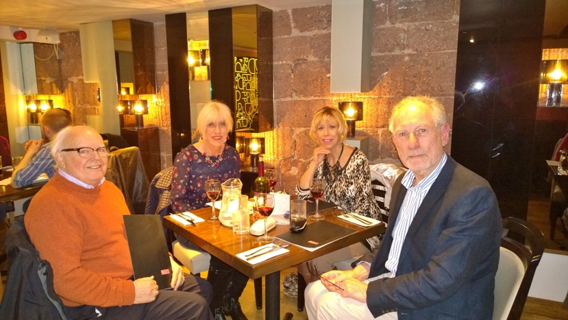 Colin and Carole Langley, Jeanette and Peter Barker, Dining at Prezzo