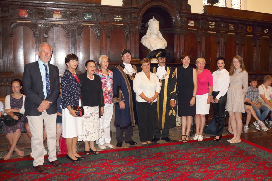 Russian Guests meet Lord Mayor and Deputy Lord Mayor of Exeter