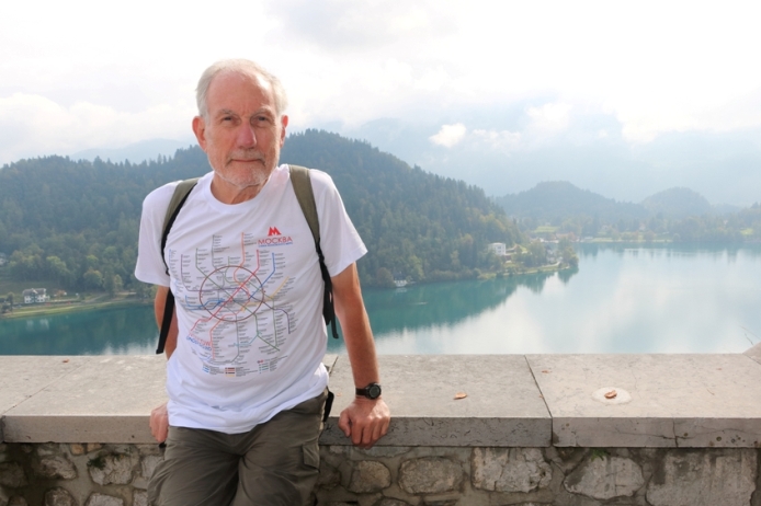 Peter Barker at Lake Bled, Slovenia